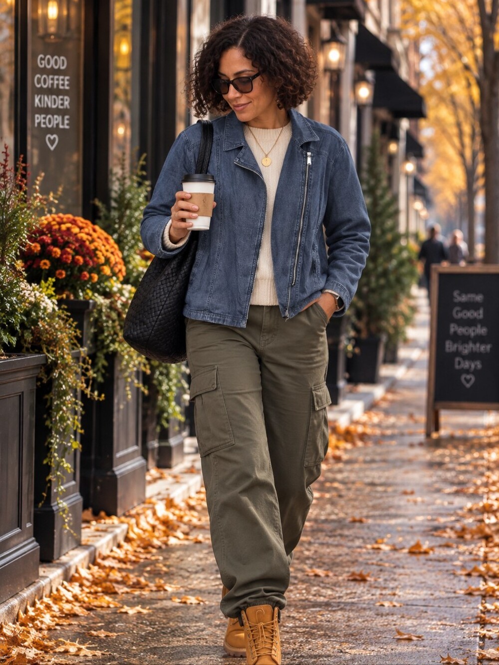 Chico's Dark Blue Asymmetrical Zip Denim Jacket